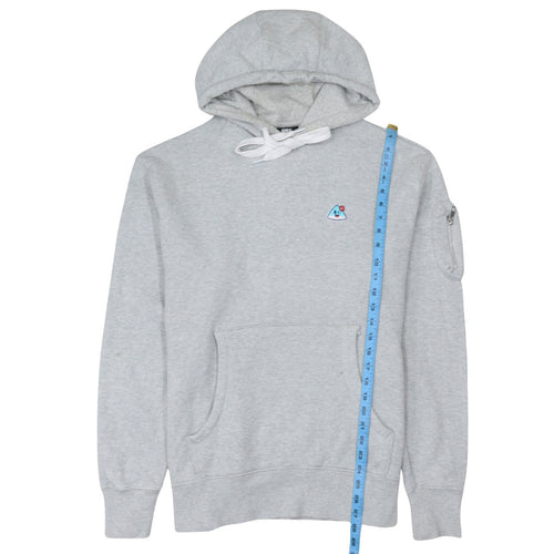 Nike Men's Grey Pullover Hoodie L Embroidered Graphic Cotton