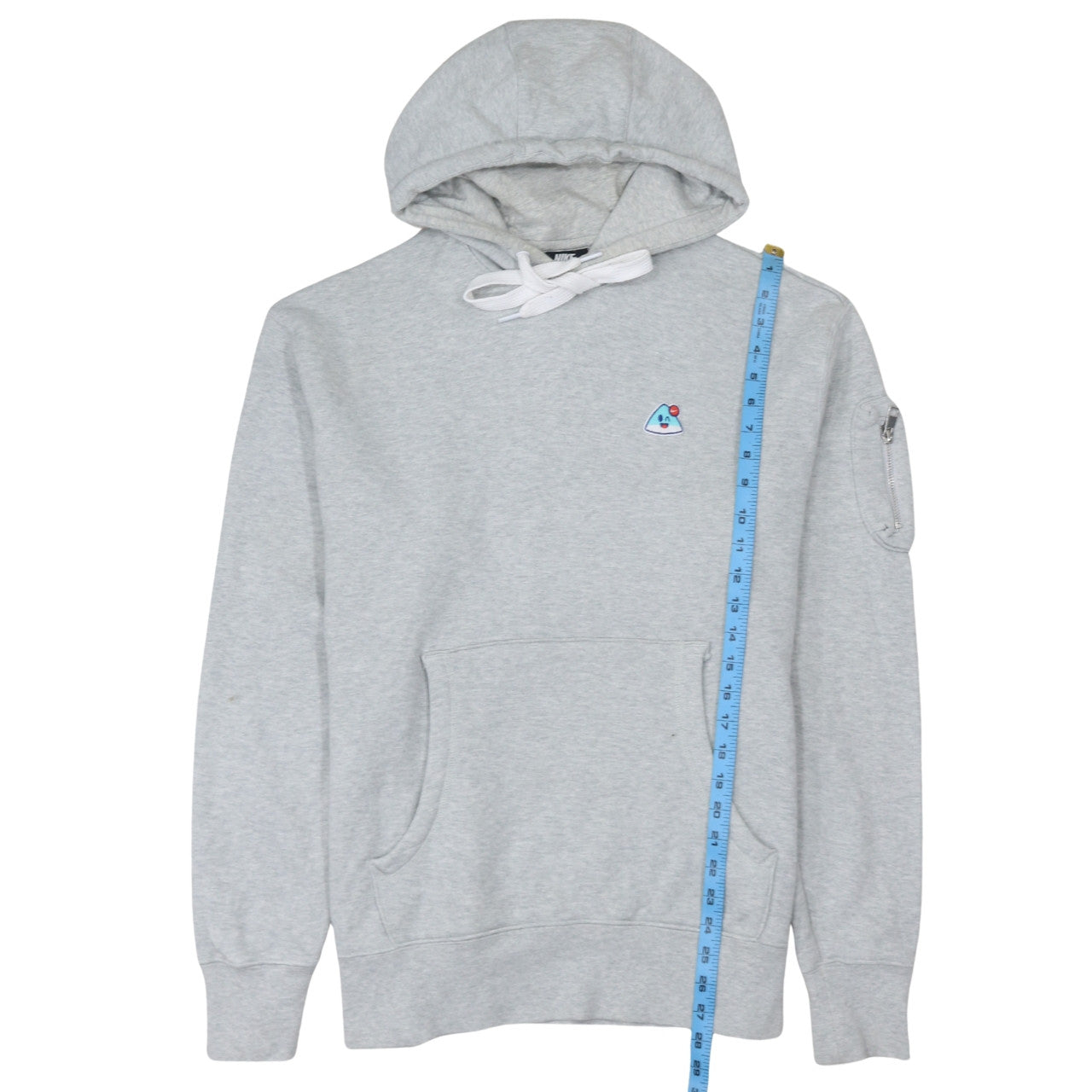 Nike Men's Grey Pullover Hoodie L Embroidered Graphic Cotton