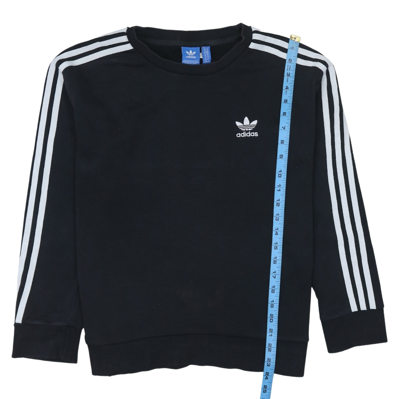 Adidas Womens Black Crew Neck Pullover Sweatshirt Size 10 UK
