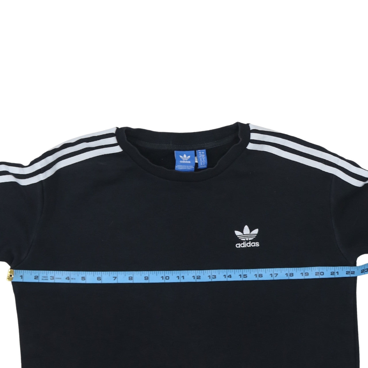 Adidas Womens Black Crew Neck Pullover Sweatshirt Size 10 UK