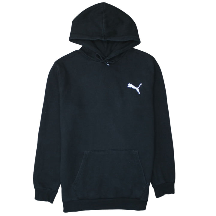 Puma Men's Black Pullover Hoodie S Fleece Logo Sportswear