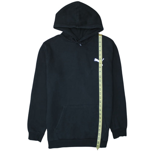 Puma Men's Black Pullover Hoodie S Fleece Logo Sportswear