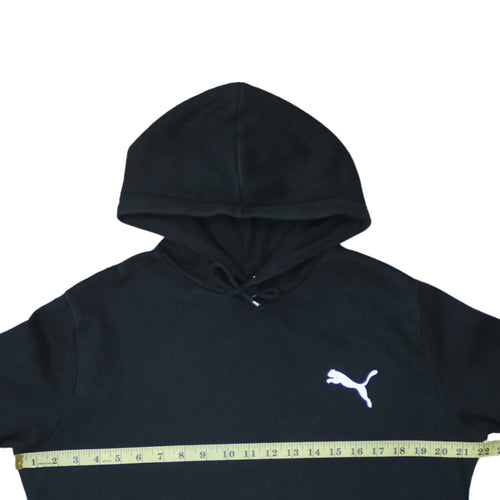 Puma Men's Black Pullover Hoodie S Fleece Logo Sportswear