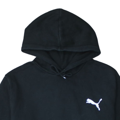 Puma Men's Black Pullover Hoodie S Fleece Logo Sportswear