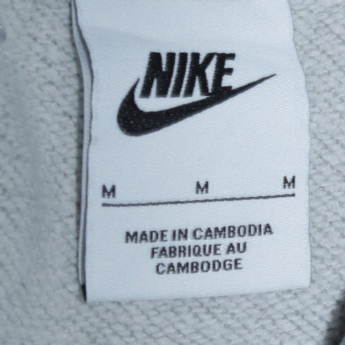 Nike Men's Grey Pullover Hoodie M Regular Fit Sportswear