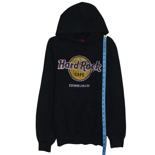 Hard Rock Cafe Men’s Black Pullover Hoodie Medium Edinburgh Logo