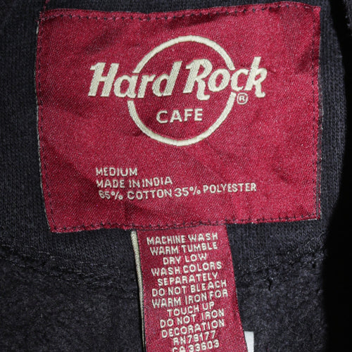 Hard Rock Cafe Men’s Black Pullover Hoodie Medium Edinburgh Logo