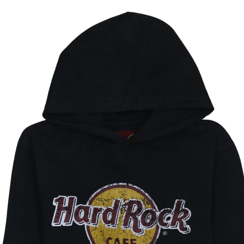 Hard Rock Cafe Men’s Black Pullover Hoodie Medium Edinburgh Logo