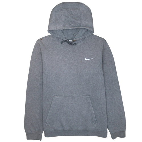 Nike Mens Grey Pullover Hoodie M Regular Fit Fleece Sportswear