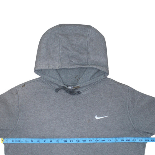 Nike Mens Grey Pullover Hoodie M Regular Fit Fleece Sportswear