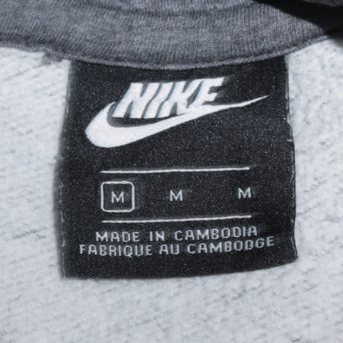 Nike Mens Grey Pullover Hoodie M Regular Fit Fleece Sportswear