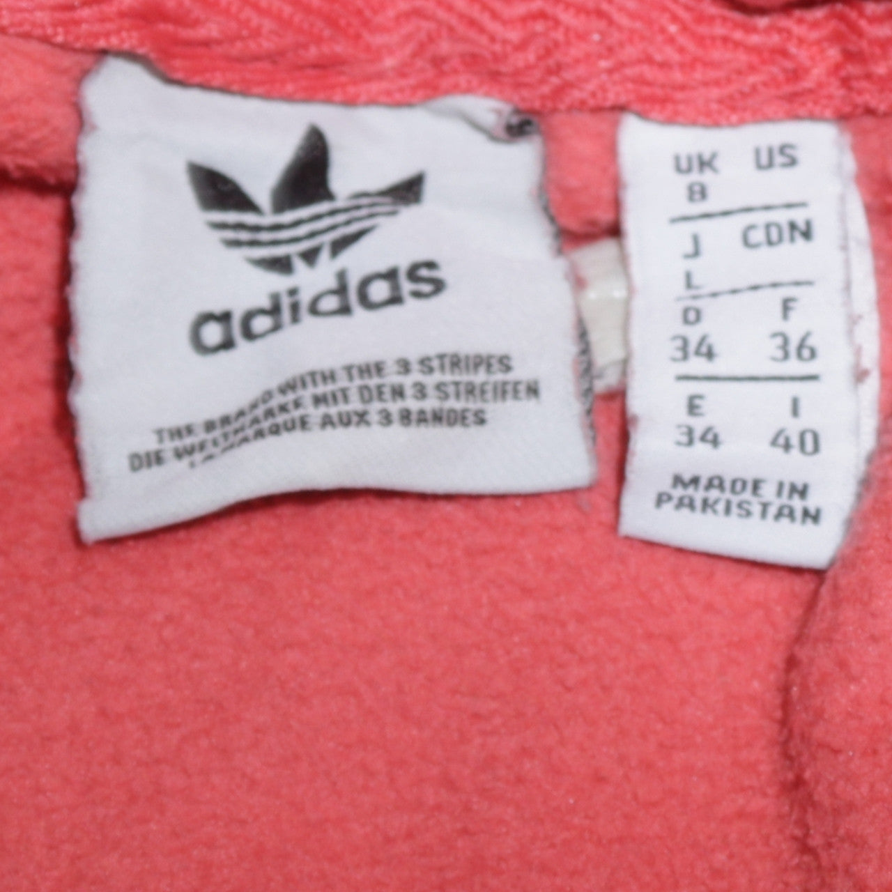 Adidas Womens Coral Hoodie Size 8 Pullover Hooded Sweatshirt