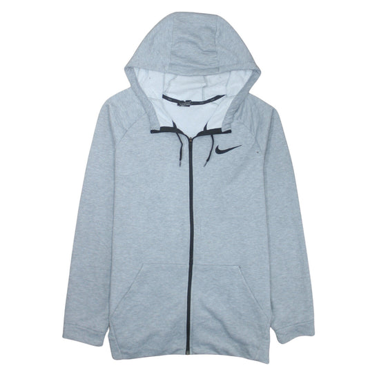 Nike Men's Grey Dri-Fit Full Zip Hoodie Size L