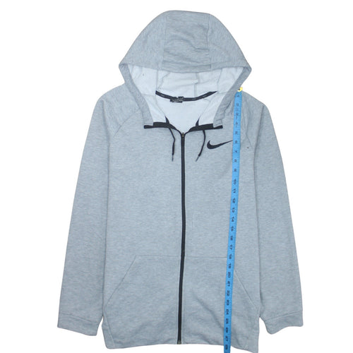 Nike Men's Grey Dri-Fit Full Zip Hoodie Size L