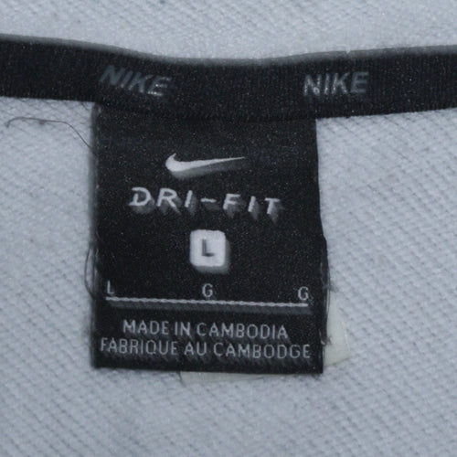 Nike Men's Grey Dri-Fit Full Zip Hoodie Size L
