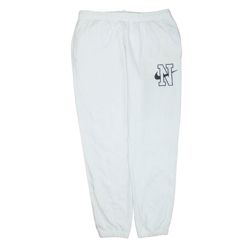 Nike Women White Standard Fit Sweatpants L Cotton Joggers