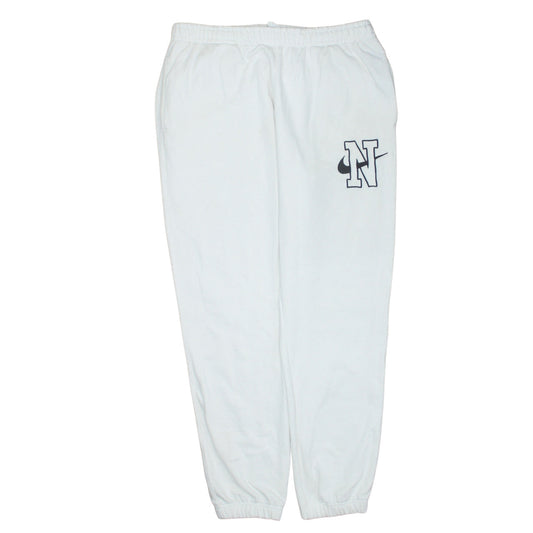 Nike Women White Standard Fit Sweatpants L Cotton Joggers