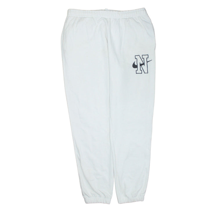 Nike Women White Standard Fit Sweatpants L Cotton Joggers