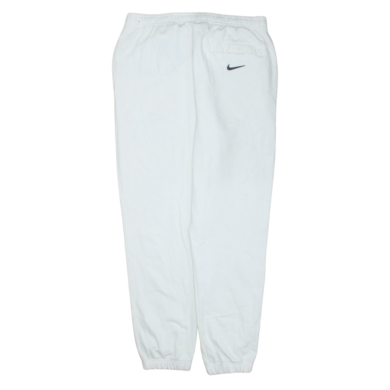Nike Women White Standard Fit Sweatpants L Cotton Joggers
