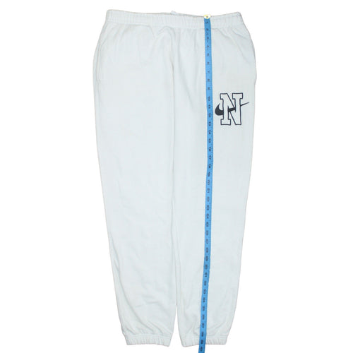 Nike Women White Standard Fit Sweatpants L Cotton Joggers