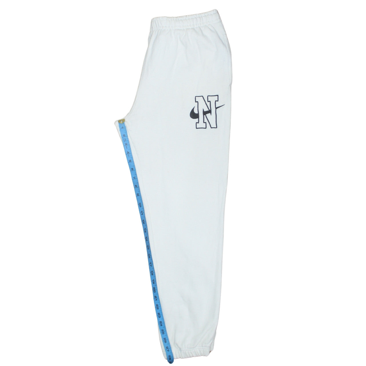 Nike Women White Standard Fit Sweatpants L Cotton Joggers