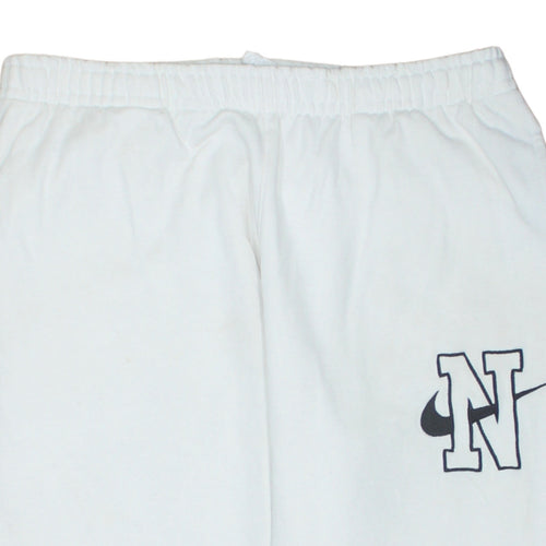Nike Women White Standard Fit Sweatpants L Cotton Joggers