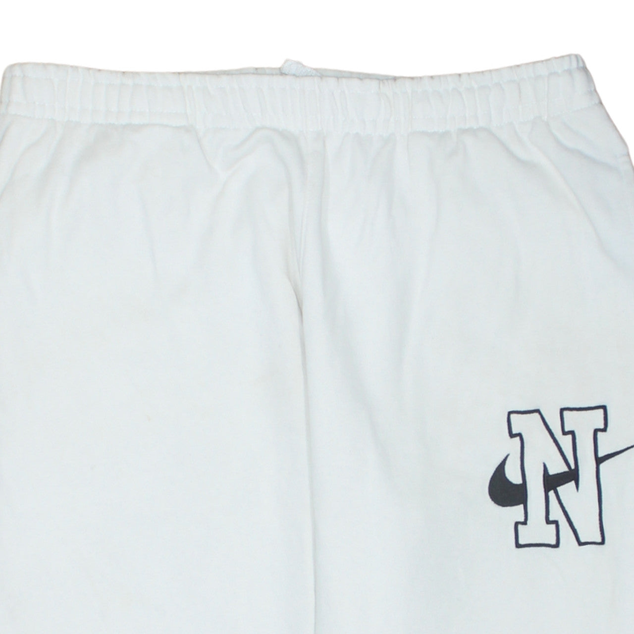 Nike Women White Standard Fit Sweatpants L Cotton Joggers
