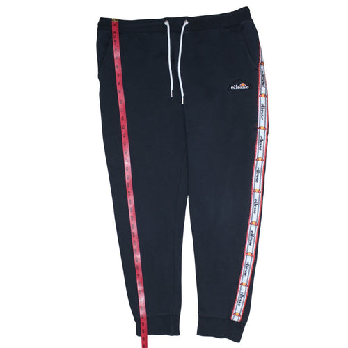 Ellesse Womens Black Jogger Trousers Size 10 Elastic Waist Fleece