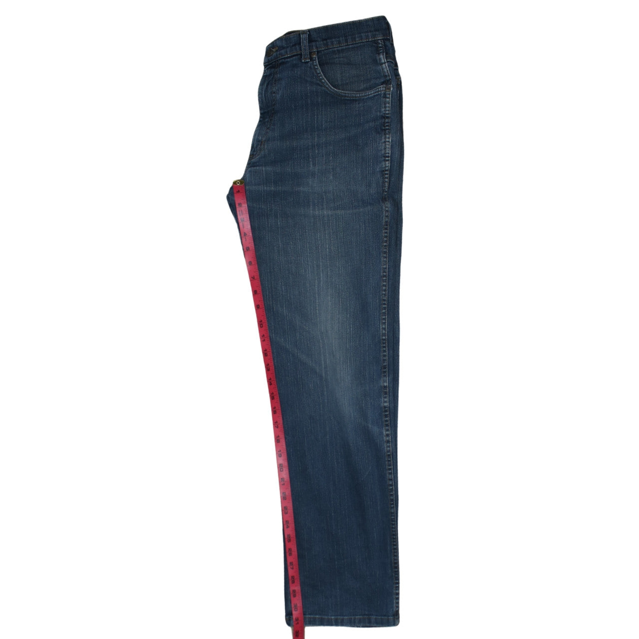 Wrangler Men's Blue 34x32 Straight Fit Stretch Denim Jeans