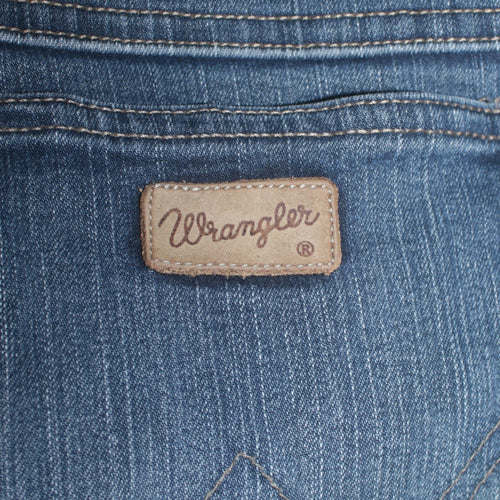 Wrangler Men's Blue 34x32 Straight Fit Stretch Denim Jeans