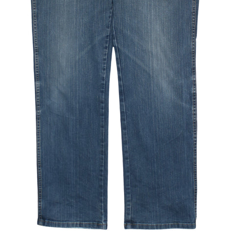 Wrangler Men's Blue 34x32 Straight Fit Stretch Denim Jeans