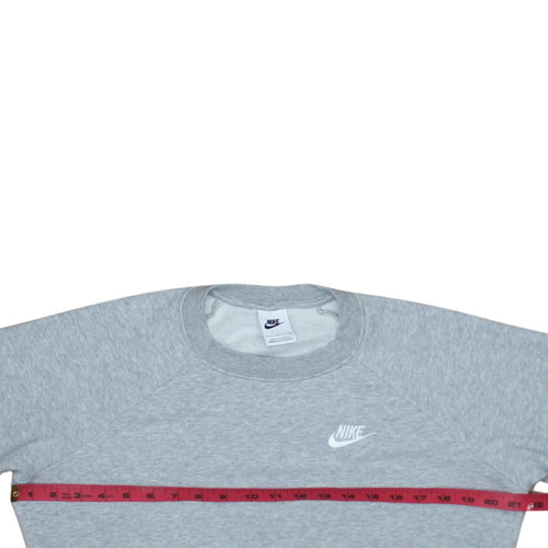 Nike Men's Grey Crew Neck Pullover Fleece Sweatshirt S