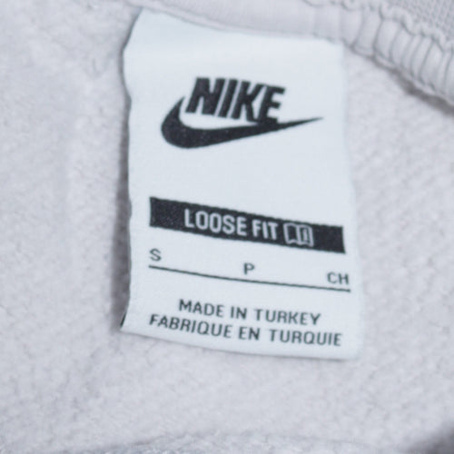 Nike Women’s Beige & White Colourblock Loose Fit Sweatshirt Size S
