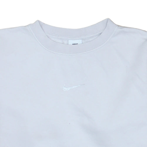 Nike Women’s Beige & White Colourblock Loose Fit Sweatshirt Size S