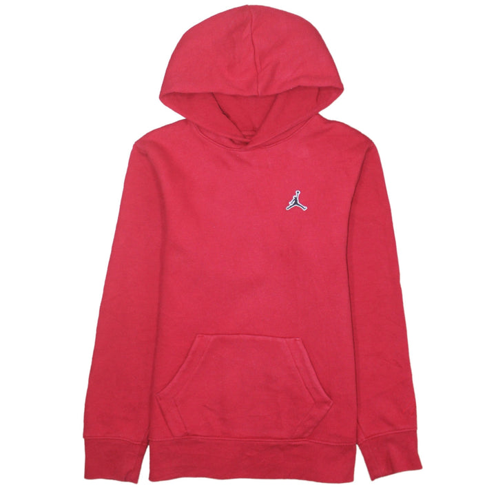 Jordan Boys Red Pullover Hoodie 12-13 Years Classic Fleece Jumpman Logo