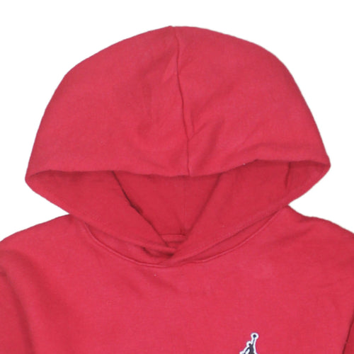 Jordan Boys Red Pullover Hoodie 12-13 Years Classic Fleece Jumpman Logo