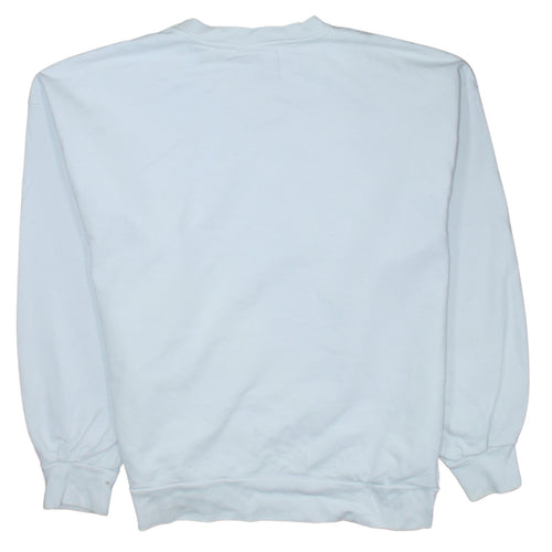 Levi's Womens White Small Pullover Sweatshirt Crew Neck Logo Print