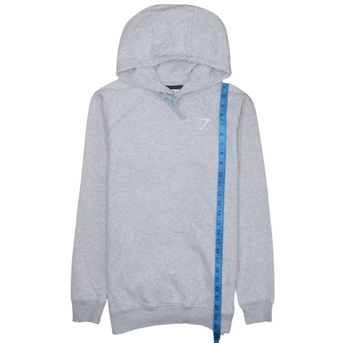Gymshark Men's Grey Pullover Hoodie Size S Regular Fit