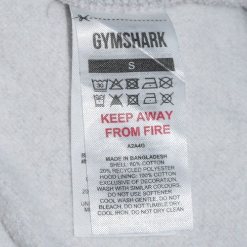 Gymshark Men's Grey Pullover Hoodie Size S Regular Fit