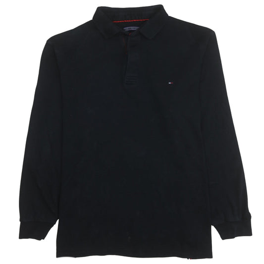 Tommy Hilfiger Men's Black 3XL Long Sleeve Polo Shirt