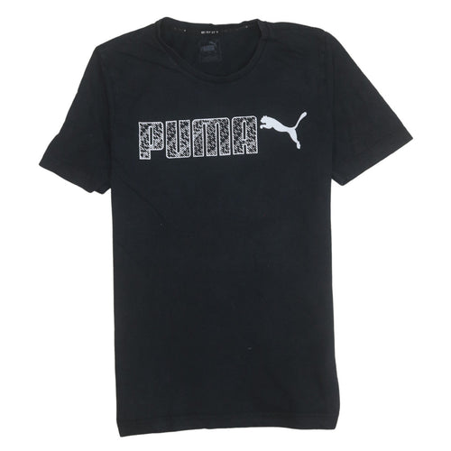 Puma Men's Black Graphic Logo T-Shirt Size S