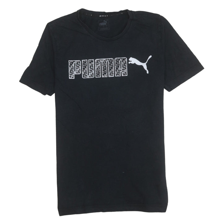 Puma Men's Black Graphic Logo T-Shirt Size S