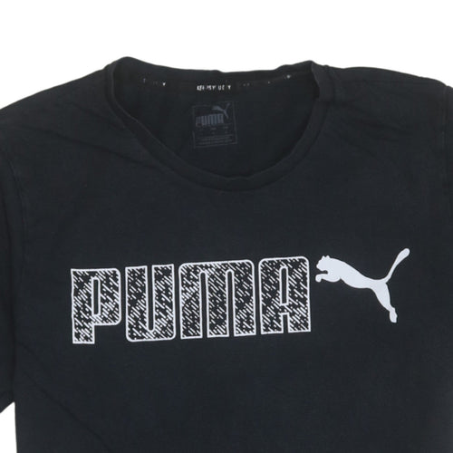 Puma Men's Black Graphic Logo T-Shirt Size S