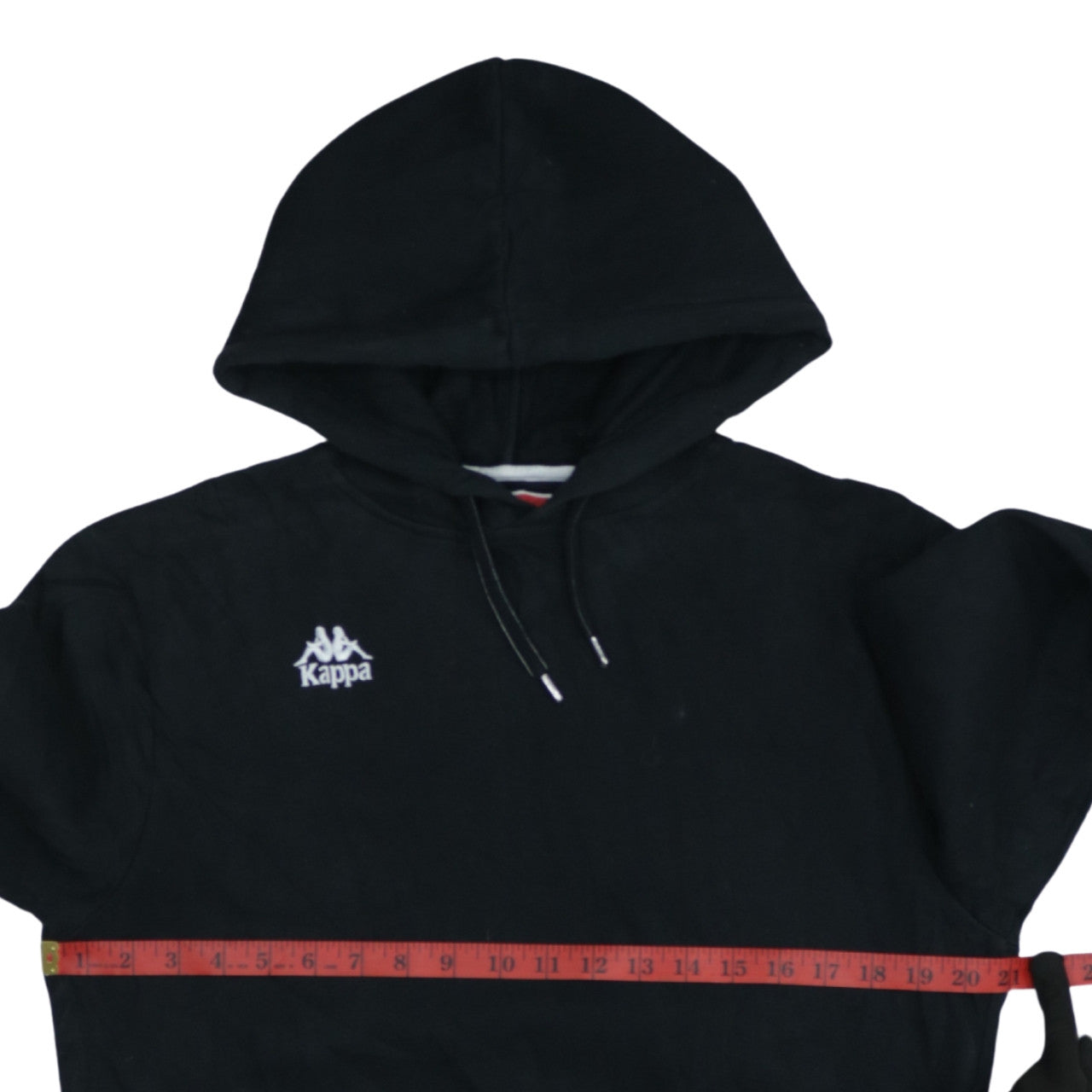 Kappa Men's Black Small Pullover Hoodie Fleece Sweatshirt