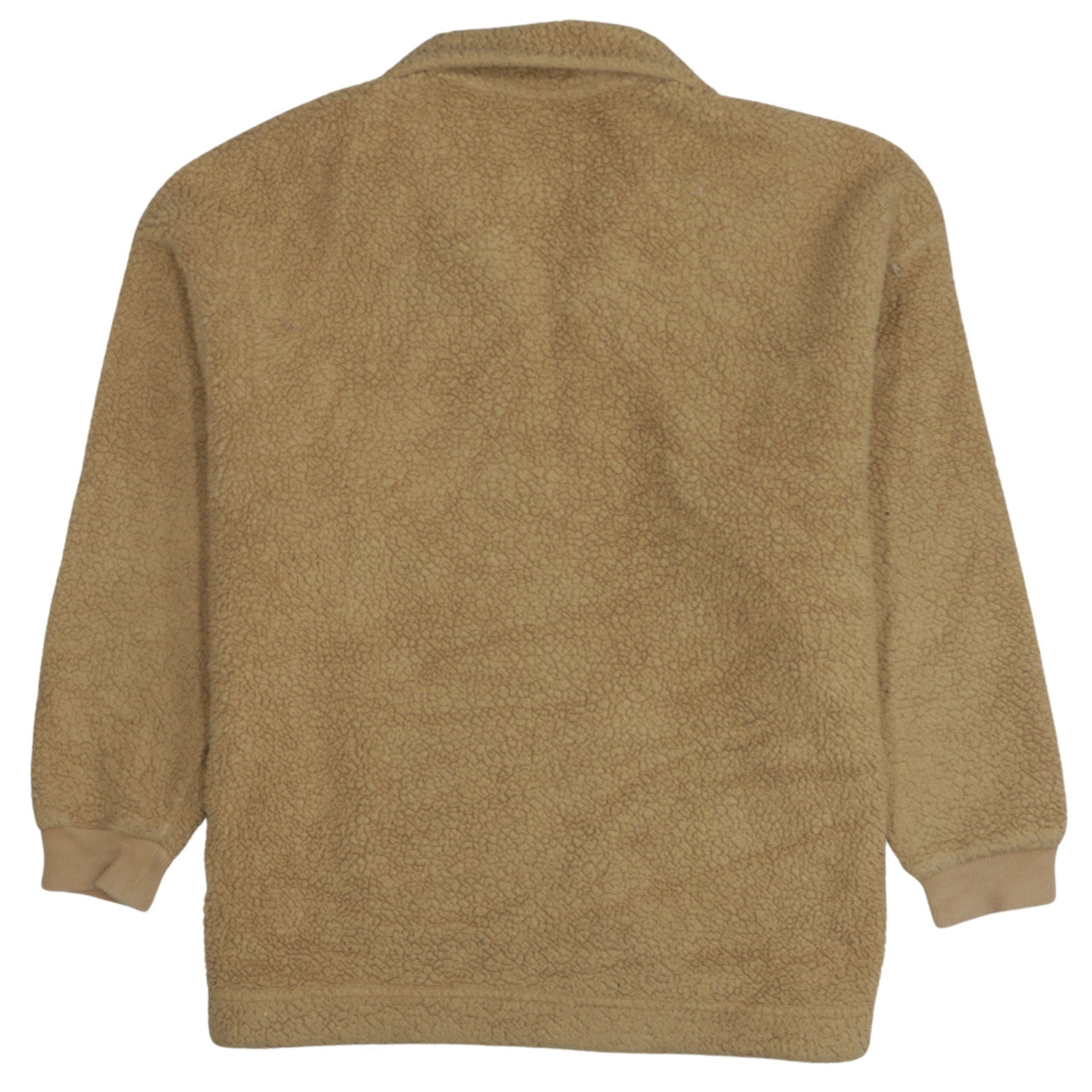 Puma Womens Beige Fleece 1/4 Zip Pullover Sweatshirt Size S