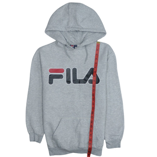 FILA Men's Grey XS Pullover Hoodie Graphic Logo Sweatshirt