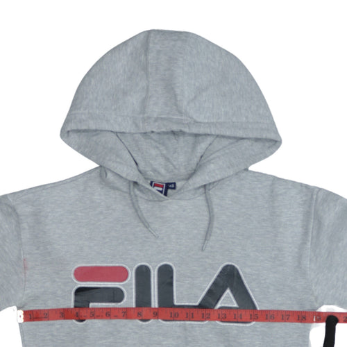 FILA Men's Grey XS Pullover Hoodie Graphic Logo Sweatshirt