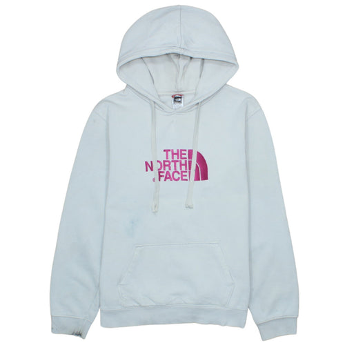 The North Face Womens Blue XL Pullover Hoodie 100% Cotton Logo Sweatshirt