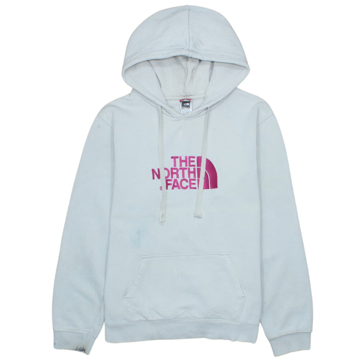 The North Face Womens Blue XL Pullover Hoodie 100% Cotton Logo Sweatshirt