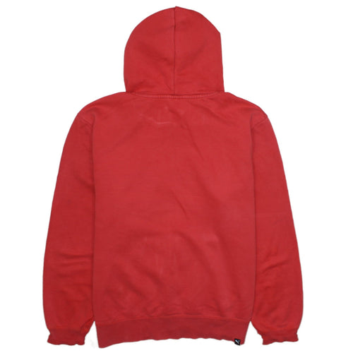 Puma Men's Red Pullover Hoodie M Logo Graphic Sportswear